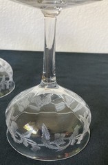 EXC Set of 6 Antique Central Glass Works THISTLE 4 5/8 “ Tall Champagne Cocktail