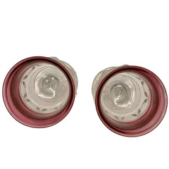 Tiffin Franciscan Kings Crown Ruby Thumb Print Red Water Goblets – Set of 2