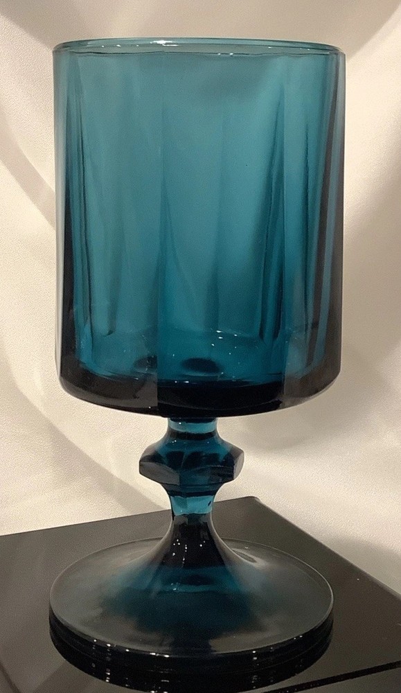 Colony Nouveau Riviera Teal Blue 6” Goblet