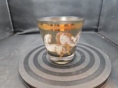 Rare Culver MCM Ming Wild Horses Whiskey Highball Glassware