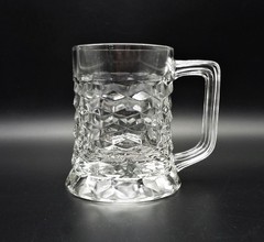 Fostoria American Tankard Beer Mug w/Rays 12 Oz Excellent Condition
