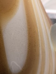 Murano Style Frosted Art Glass Pitcher & 6 Tumblers Set Italian Swirl Satin 1950