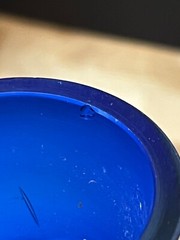 Vintage Hortensja Poland Cobalt Blue Blown Glass Decanter – 11″