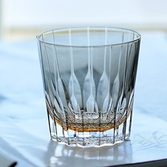 Whiskey Glass Japanese Style Edo Kiriko Glass Hand Cut To Star Base 11oz