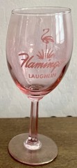 RARE Vintage Flamingo Hilton Hotel & Casino Laughlin, Nevada Pink Wine Glass (1)