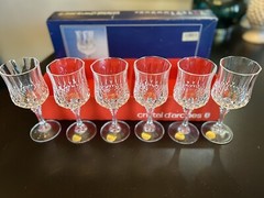 cristal d’argues LONGCHAMP 6 1/2” Wine Glasses Set of 6 In Box