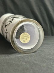 Vtg Mid Century Glass Tumbler Sterling Silver Gothic Art Nouveau Silver Overlay
