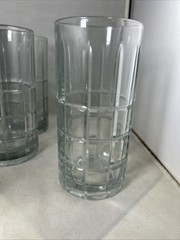 Vintage Anchor Hocking Manchester 16 oz High Ball Drinking Glasses Set Of 8 USA