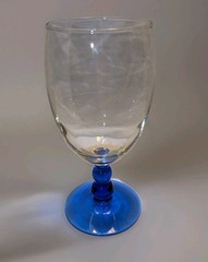 Libbey Metropolis 7 1/4 in Blue Iced Tea Glass Cobalt Blue Ball And Stem