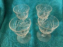 4 Royal Brierley? Westminster Pat.? Crystal Sherry / Port Liquor Glasses