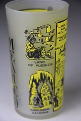Vintage Hazel Atlas Frosted Souvenir Glass Tumbler New Mexico