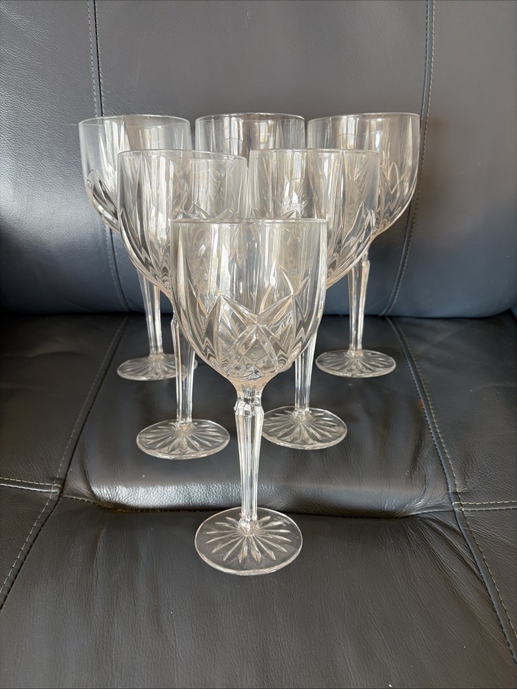 WATERFORD CRYSTAL MARQUIS BROOKSIDE WATER ICED TEA GLASS GOBLET 8 1/2″ 12 OZ