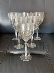 WATERFORD CRYSTAL MARQUIS BROOKSIDE WATER ICED TEA GLASS GOBLET 8 1/2″ 12 OZ