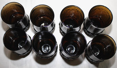 Vintage Tiffin Franciscan Madeira Smoke Brown Flat Tumbler Set of 8