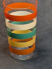 MCM Anchor Hocking Fiesta Bands Tumbler 11 oz Original 1960’s