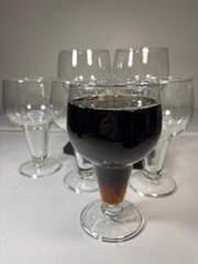 Set of 6, Vintage Libbey Hollow Stem Beer/Beverage Glasses, Excellent Condition