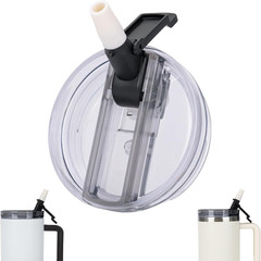 40oz Tumbler Lid Replacement for Stanley Quencher Owala Flip Straw Dust Proof No