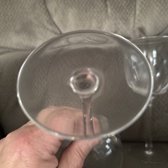 Juliska Crystal VIENNE Set/2 Red Wine Glasses Swirl Optic 8.5”