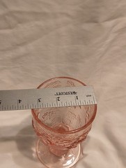Vintage L.G. Wright Glass Madonna Inn Pink Wild Rose Water Goblet 6.5″