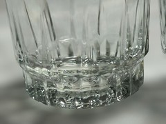 2 Arcoroc France LANCER Clear Vertical Cut On The Rocks Glasses 10.5 oz Vintage