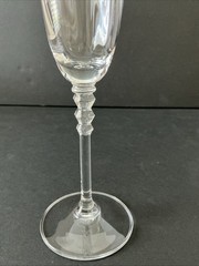 Mikasa Sonata Gold Crystal Champagne Flute Glass 8 3/4” Optic Bowl Discontinued