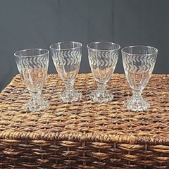 Set of (4) Liquor Cocktail Laurel (Gray Cut) by Anchor Hocking