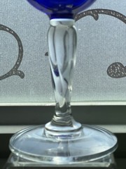 Set of 2 CRISTAL D’ARQUES-DURAND Casual Setting Sapphire 7.5″ Tall