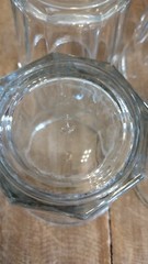 Vintage Anchor Hocking Clear Glass 500ml 8 Panel Set Of 4 Tumblers Cups EUC USA