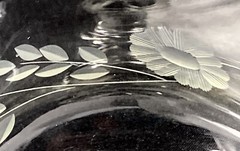 Vtg AVITRA Crystal Cut Foot Stem Floral Leaf Champagne Wine Shrimp Cocktail 5″
