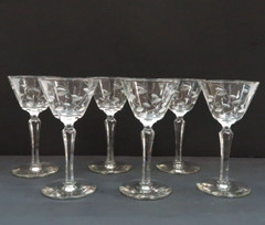 LIBBEY WINDSWEPT 5-5/8″ COCKTAIL STEM GLASS SET OF 6