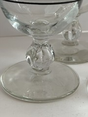 SET OF 4 Duz Crystal FROSTED WILD FLOWER Water Wine Goblet- Hard To Find!