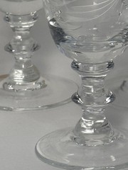 Cordial glasses Vintage Price Made In Poland Set Of 5 Wafer Stem 1966 Discontinu