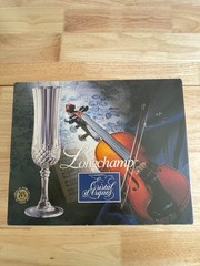Cristal d’Arques Longchamp Champagne Flutes Set of 4 Lead Crystal France Boxed