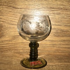 SET OF 11–VINTAGE Crystal Mf die Glass Idee Glasses 4.5″ Stickers Grapes