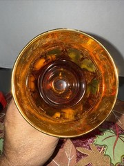 Medici Gold Water Goblet, Antique, Rare, Italian. Arte Italica.