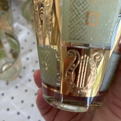 22K GILDED GEORGE BRIARD MID CENTURY Gold 6 GLASSES ROCKS Town & Country
