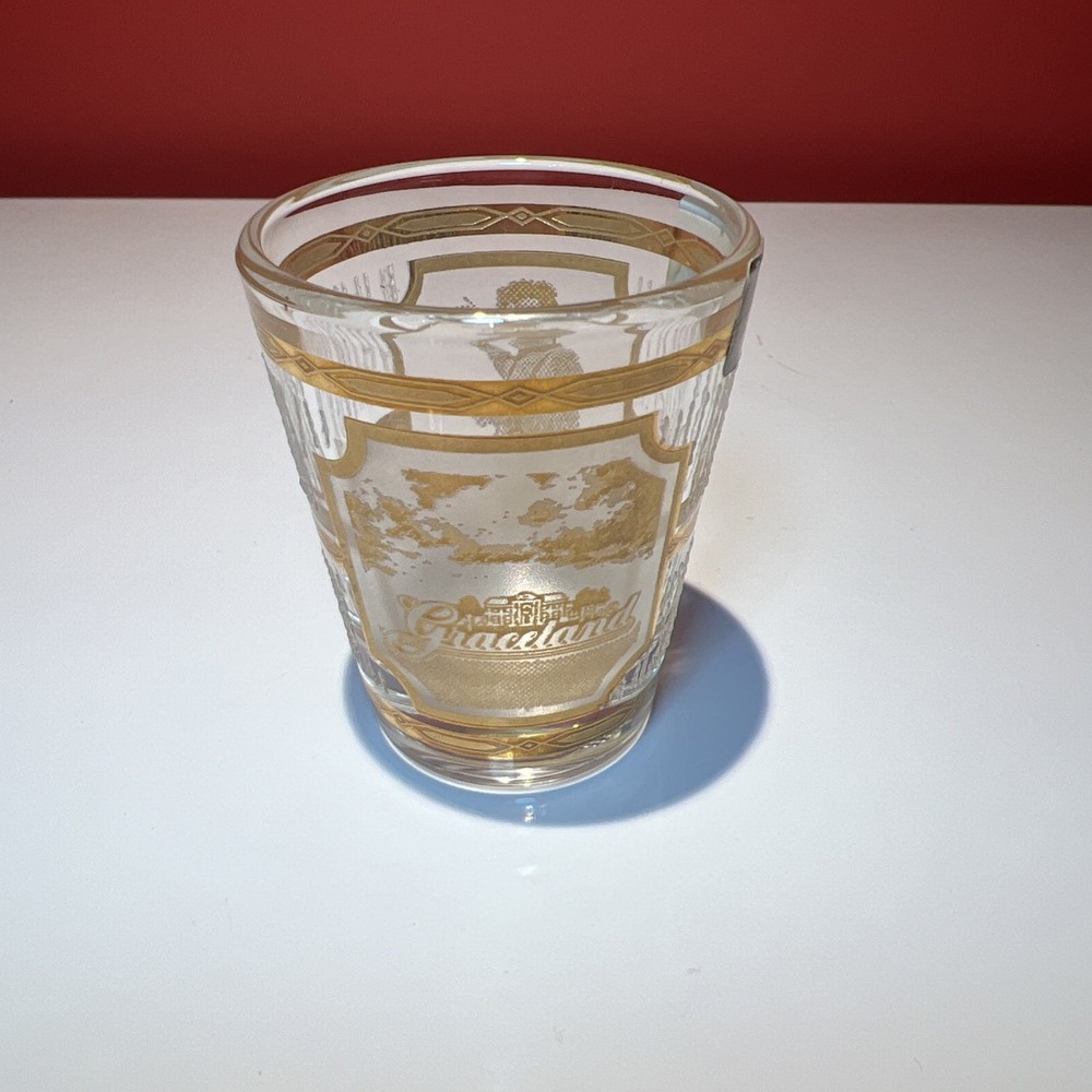 Vintage Culver Carson Nugget Casino Carson City 22 K Gold Overlay Shot Glass