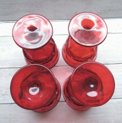 Fostoria ARGUS RUBY Tall Sherbet/Champagne Glasses Set of 4
