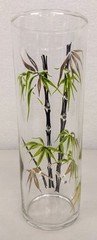 2 Vintage FEDERAL GLASS Mid Century Modern GOLD BAMBOO Highball Drinking Glasses