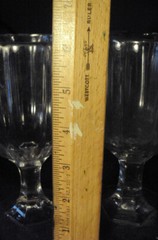 Early Huber goblet set of 3 pattern glass Gob10