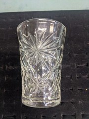 Anchor Hocking 3in Juice Glass Tumbler Star of David Early American Prescut