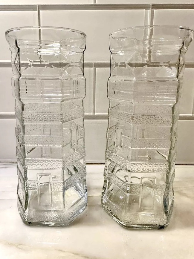 Libby Red Lobster Lighthouse Drinking Glasses 1980’s Beach Barware Ocean Lot Of