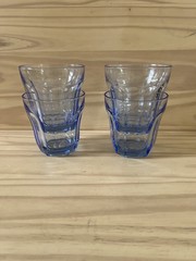 Pasabahce Ice Blue Mist Panel Rocks Tumbler Glasses Set Of 4