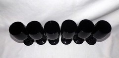 Libbey Black Amethyst Wine Glasses Water Goblets Set of 6