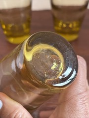 Vintage Libbey Honey Amber Ripple Wave Drinking Glasses Swirl Ripple Set Of 4