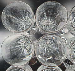 12 Lenox Encore Platinum Wine Glasses Set Elegant Crystal Clear Swirl Stems Lot