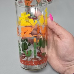 4 – Vtg Southwestern Ombré MCM Tumblers Glasses Iced Tea Cactus Donkey, Sombrero