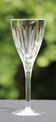 Waterford Crystal Kirin Wine Glass Goblet, Distinct Vertical Cuts, 8.38″, Mint