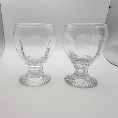 Libbey Chivalry Clear Rocks Footed Glasses Barware Set of 2- 8 oz Drinkware