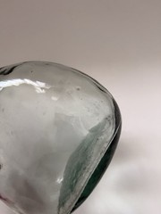Vintage MCM Narrow Glass Pitcher Cocktail Juice Pitcher Mid Century Carafe Vase